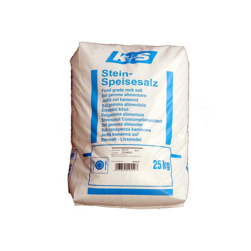 K+S jedlá kamenná sůl nejodidovaná 0,7 – 0,16 mm, JEMNÁ, NaCl 99% 250 kg s dopravou