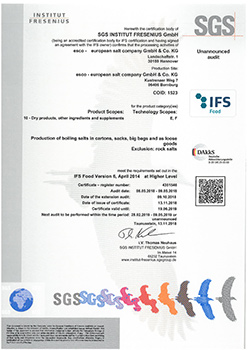 IFS Food certifikát
